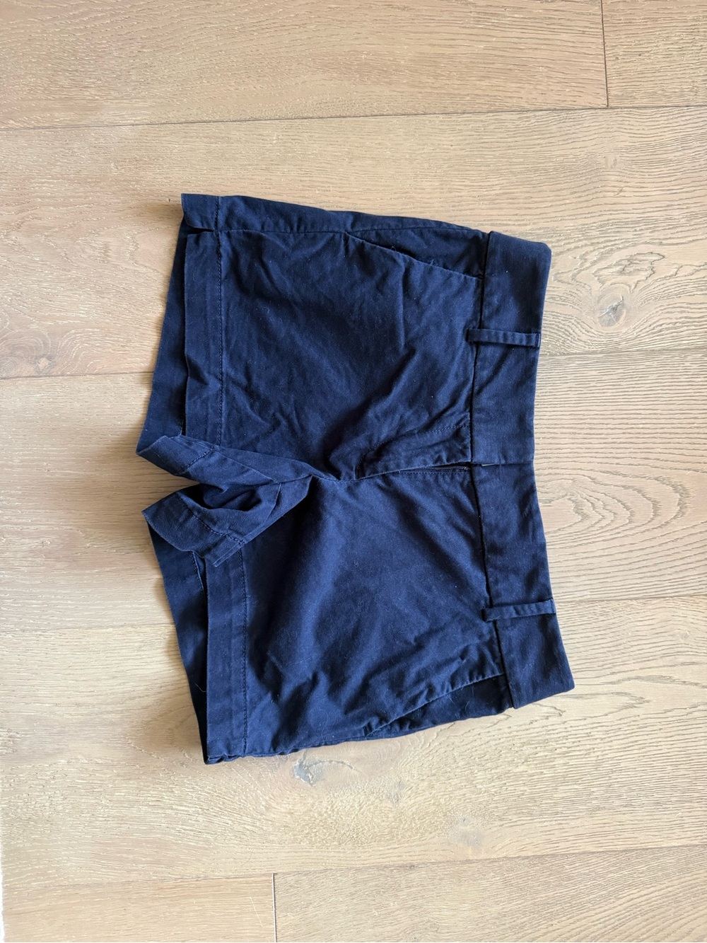 LOFT Navy Flat-Front Riviera Shorts